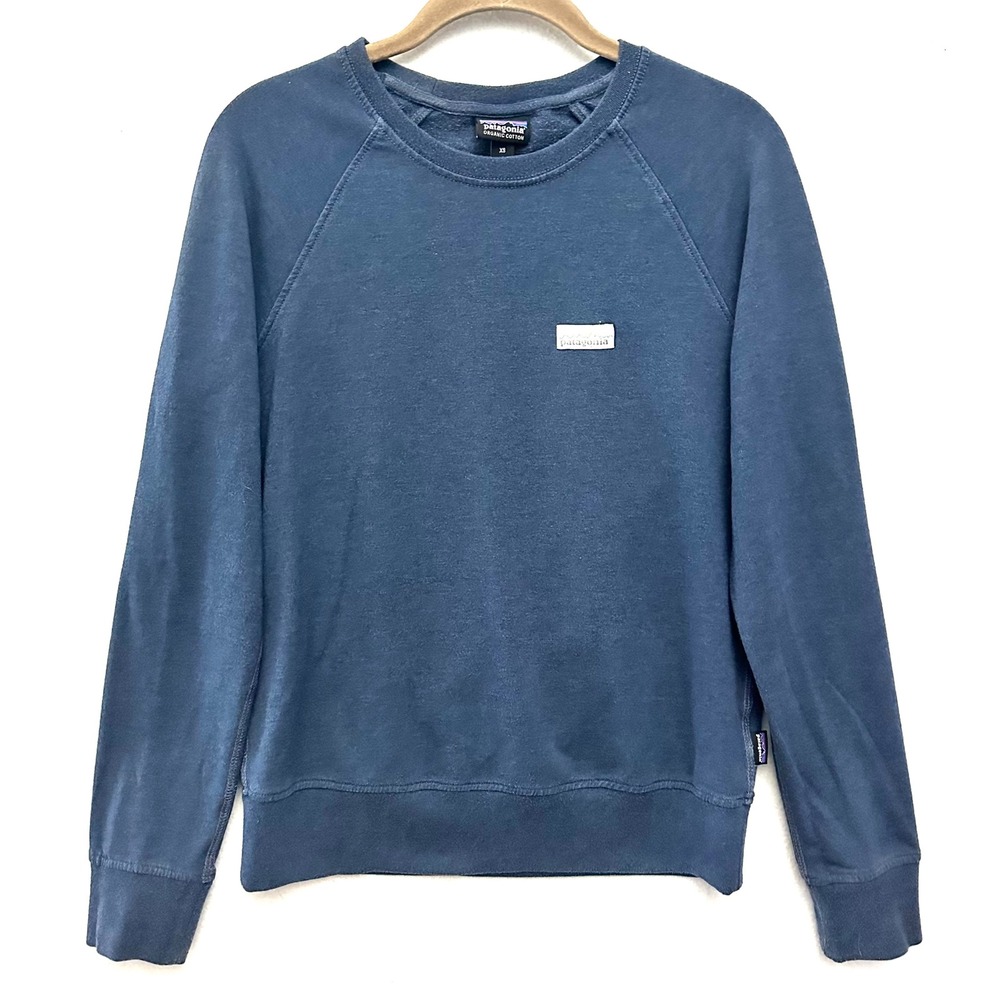 Patagonia Ahnya Crewneck Sweatshirt‎ Stone Blue Organic Cotton XS 39565 SP19